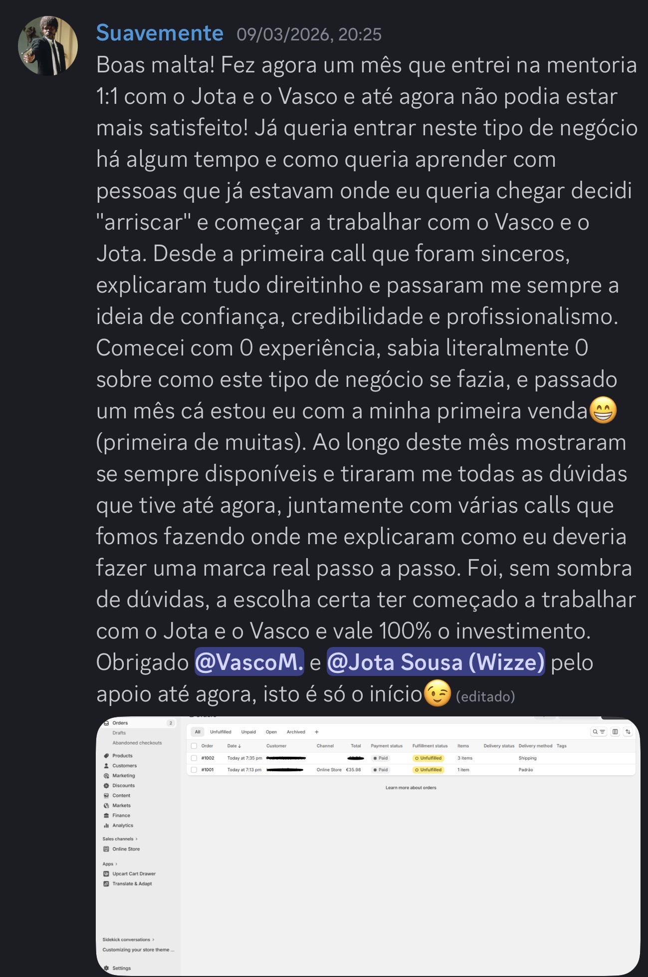 Resultado aluno 1